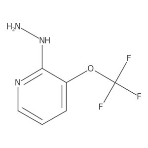 2-Hydrazinyl-3-(trifluoromethoxy)pyridine结构式