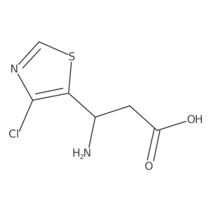 (3R)-3-amino-3-(4-chloro-1,3-thiazol-5-yl)propanoic acid结构式