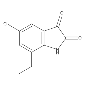 5-chloro-7-ethyl-2,3-dihydro-1H-indole-2,3-dione结构式