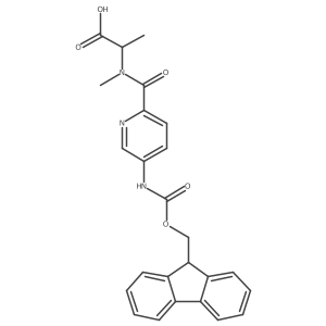 (2S)-2-{1-[5-({[(9H-fluoren-9-yl)methoxy]carbonyl}amino)pyridin-2-yl]-N-methylformamido}propanoic acid结构式