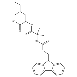 2-[2-({[(9H-fluoren-9-yl)methoxy]carbonyl}amino)-2-methylpropanamido]-4-methylhexanoic acid Structure