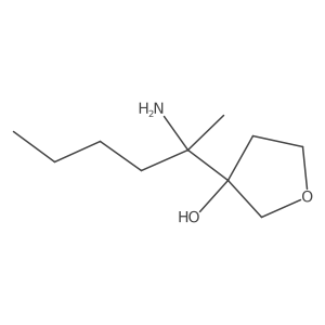 3-(2-Aminohexan-2-yl)oxolan-3-ol结构式