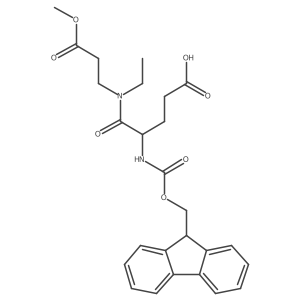 4-[ethyl(3-methoxy-3-oxopropyl)carbamoyl]-4-({[(9H-fluoren-9-yl)methoxy]carbonyl}amino)butanoic acid结构式