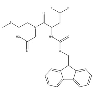 2-[2-({[(9H-fluoren-9-yl)methoxy]carbonyl}amino)-4,4-difluoro-N-[2-(methylsulfanyl)ethyl]butanamido]acetic acid结构式