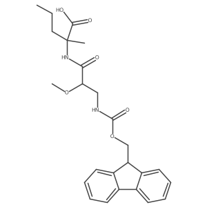 2-[3-({[(9H-fluoren-9-yl)methoxy]carbonyl}amino)-2-methoxypropanamido]-2-methylpentanoic acid Structure