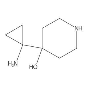 4-(1-Aminocyclopropyl)piperidin-4-ol结构式