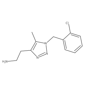 2-{1-[(2-chlorophenyl)methyl]-5-methyl-1H-1,2,3-triazol-4-yl}ethan-1-amine结构式