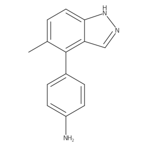 4-(5-methyl-1H-indazol-4-yl)aniline结构式
