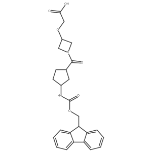 2-({1-[3-({[(9H-fluoren-9-yl)methoxy]carbonyl}amino)cyclopentanecarbonyl]azetidin-3-yl}oxy)acetic acid Structure
