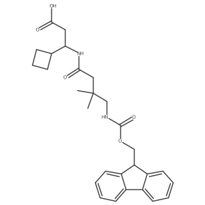 3-cyclobutyl-3-[4-({[(9H-fluoren-9-yl)methoxy]carbonyl}amino)-3,3-dimethylbutanamido]propanoic acid Structure