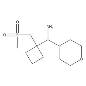 {1-[Amino(oxan-4-yl)methyl]cyclobutyl}methanesulfonyl fluoride结构式