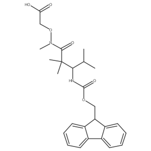 2-{[3-({[(9H-fluoren-9-yl)methoxy]carbonyl}amino)-N,2,2,4-tetramethylpentanamido]oxy}acetic acid结构式