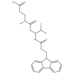 3-[3-({[(9H-fluoren-9-yl)methoxy]carbonyl}amino)-4,4-difluoro-N-methylbutanamido]propanoic acid结构式