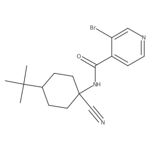 3-Bromo-N-(4-tert-butyl-1-cyanocyclohexyl)pyridine-4-carboxamide Structure