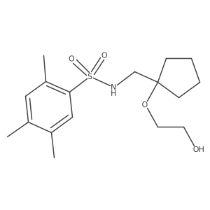 N-{[1-(2-hydroxyethoxy)cyclopentyl]methyl}-2,4,5-trimethylbenzene-1-sulfonamide Structure