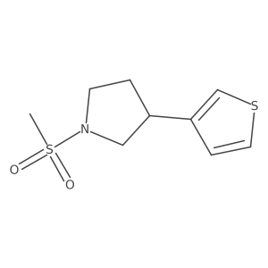 1-(Methylsulfonyl)-3-(thiophen-3-yl)pyrrolidine结构式