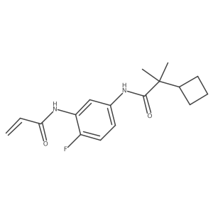 N-[5-(2-cyclobutyl-2-methylpropanamido)-2-fluorophenyl]prop-2-enamide结构式
