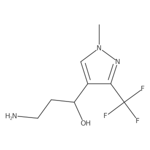 (1S)-3-amino-1-[1-methyl-3-(trifluoromethyl)-1H-pyrazol-4-yl]propan-1-ol Structure