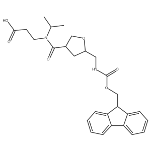 rac-3-{1-[(3R,5R)-5-[({[(9H-fluoren-9-yl)methoxy]carbonyl}amino)methyl]oxolan-3-yl]-N-(propan-2-yl)formamido}propanoic acid Structure