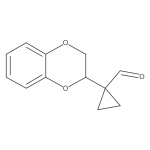 1-(2,3-Dihydro-1,4-benzodioxin-2-yl)cyclopropane-1-carbaldehyde结构式