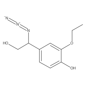 4-(1-Azido-2-hydroxyethyl)-2-ethoxyphenol结构式