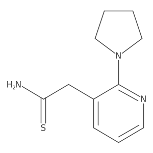 2-[2-(Pyrrolidin-1-yl)pyridin-3-yl]ethanethioamide结构式