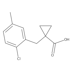 1-[(2-Chloro-5-methylphenyl)methyl]cyclopropane-1-carboxylic acid结构式