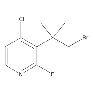 3-(1-Bromo-2-methylpropan-2-yl)-4-chloro-2-fluoropyridine Structure