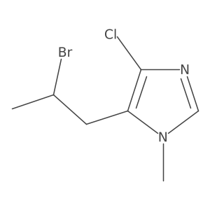 5-(2-bromopropyl)-4-chloro-1-methyl-1H-imidazole结构式