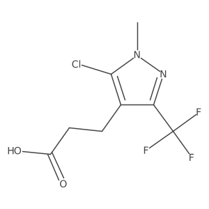 3-[5-chloro-1-methyl-3-(trifluoromethyl)-1H-pyrazol-4-yl]propanoic acid结构式