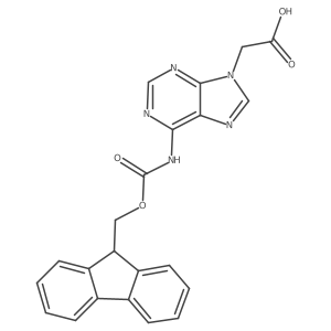 2-[6-({[(9H-fluoren-9-yl)methoxy]carbonyl}amino)-9H-purin-9-yl]acetic acid结构式