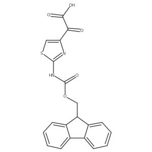 2-[2-({[(9H-fluoren-9-yl)methoxy]carbonyl}amino)-1,3-thiazol-4-yl]-2-oxoacetic acid结构式