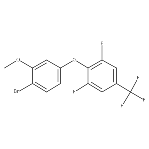 2-(4-Bromo-3-methoxy-phenoxy)-1,3-difluoro-5-(trifluoromethyl)benzene结构式