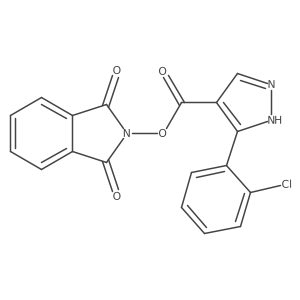 1,3-dioxo-2,3-dihydro-1H-isoindol-2-yl 3-(2-chlorophenyl)-1H-pyrazole-4-carboxylate结构式