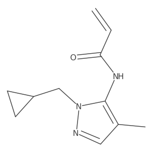 N-[2-(Cyclopropylmethyl)-4-methylpyrazol-3-yl]prop-2-enamide Structure