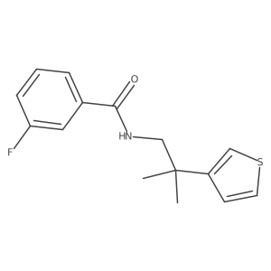 3-fluoro-N-(2-methyl-2-(thiophen-3-yl)propyl)benzamide结构式