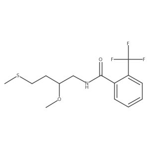 N-[2-methoxy-4-(methylsulfanyl)butyl]-2-(trifluoromethyl)benzamide结构式