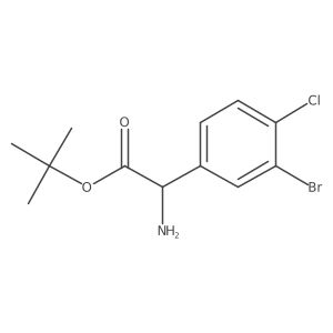Tert-butyl 2-amino-2-(3-bromo-4-chlorophenyl)acetate结构式