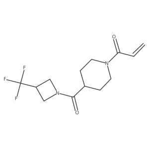 1-[4-[3-(Trifluoromethyl)azetidine-1-carbonyl]piperidin-1-yl]prop-2-en-1-one Structure