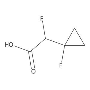 2-Fluoro-2-(1-fluorocyclopropyl)acetic acid结构式