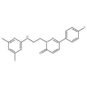 2-{2-[(4,6-Dimethylpyrimidin-2-yl)amino]ethyl}-6-(4-fluorophenyl)-2,3-dihydropyridazin-3-one Structure