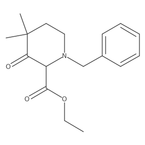Ethyl 1-benzyl-4,4-dimethyl-3-oxopiperidine-2-carboxylate结构式