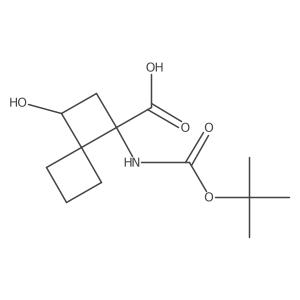 1-Hydroxy-3-[(2-methylpropan-2-yl)oxycarbonylamino]spiro[3.3]heptane-3-carboxylic acid Structure