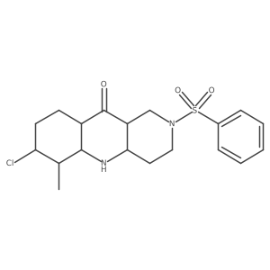 2-(Benzenesulfonyl)-7-chloro-6-methyl-1,3,4,4a,5,5a,6,7,8,9,9a,10a-dodecahydrobenzo[b][1,6]naphthyridin-10-one结构式
