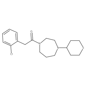2-(2-Chlorophenyl)-1-[4-(thian-4-yl)-1,4-diazepan-1-yl]ethan-1-one结构式