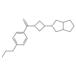 2-Ethoxy-5-(3-{octahydrocyclopenta[c]pyrrol-2-yl}azetidine-1-carbonyl)pyridine结构式