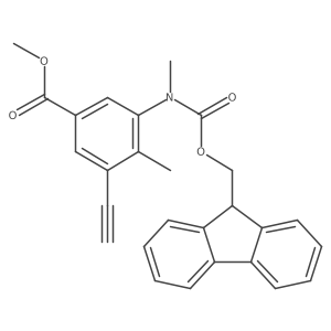 methyl 3-ethynyl-5-({[(9H-fluoren-9-yl)methoxy]carbonyl}(methyl)amino)-4-methylbenzoate结构式