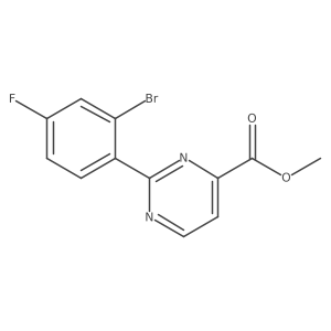 Methyl 2-(2-bromo-4-fluorophenyl)pyrimidine-4-carboxylate结构式