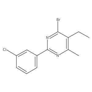 4-Bromo-2-(3-chlorophenyl)-5-ethyl-6-methylpyrimidine结构式