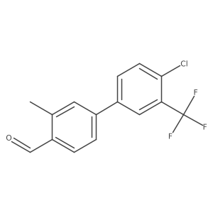 4'-Chloro-3-methyl-3'-(trifluoromethyl)-[1,1'-biphenyl]-4-carbaldehyde结构式
